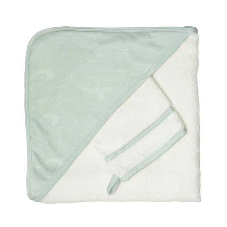 Cape de bain et gant de toilette Trois Kilos Sept - 100% coton - Mixte - 70 x 70 cm BLANC 1 - vertbaudet enfant 