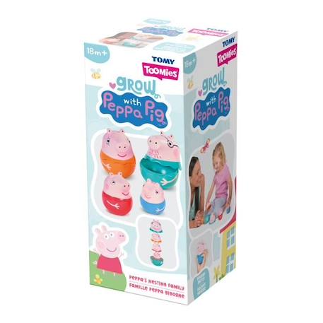 Jeu de personnages gigognes Peppa Pig - TOOMIES - Pour le bain et l'imagination - Mixte - Dès 18 mois BLANC 3 - vertbaudet enfant 