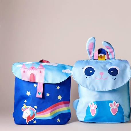 Grand Sac À Dos Licorne Bleu - Draeger Paris BLEU 1 - vertbaudet enfant 