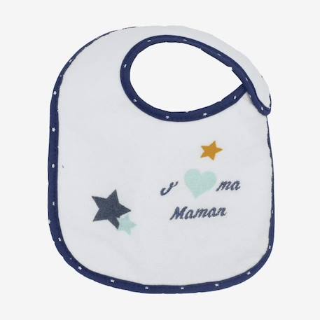 Lot de 7 bavoirs 0-4 mois (Naissance) Multicolore   - TROIS KILOS SEPT BLANC 3 - vertbaudet enfant 