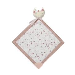 Jouet-Doudou plat - TROIS KILOS SEPT - Chat - Rose - 26 x 26 cm - Bébé fille