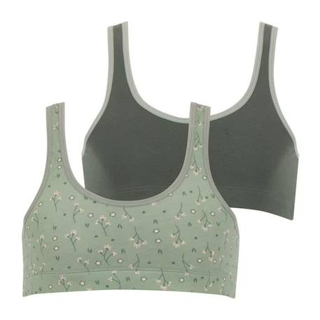 Fille-ATHENA Lot de 2 brassières fille Mode Girl by Vert FILLE