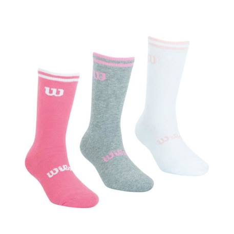 WILSON LOT DE 3 PAIRES DE CHAUSSETTES WILSON BLANC ROSE GRIS Rose FILLE ROSE 2 - vertbaudet enfant 