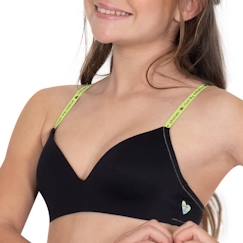 -ATHENA Soutien-gorge sans armature coques fines fille Microfibre Recyclée  Noir Fille