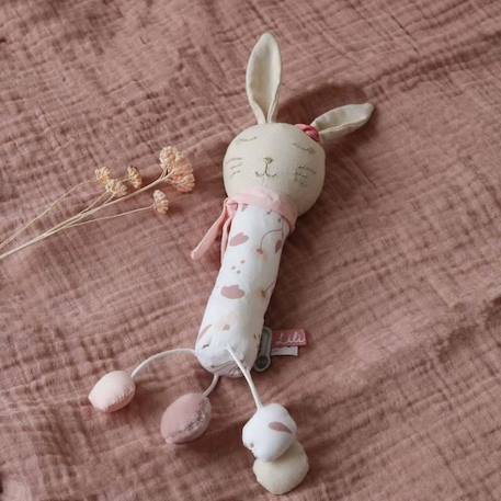 Hochet - Lapin - Rose et beige - Coton - Pour bébé BEIGE 3 - vertbaudet enfant 