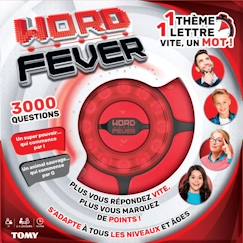 Jouet-Jeux de société-Jeux classiques et de réflexion-JEU DE QUESTIONS - TOMY - Word Fever - Pour Enfant de 7 ans - Rouge et noir