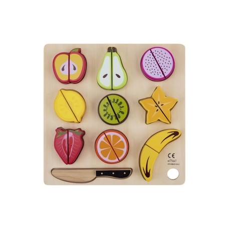 EliNeli - Jeu d'imitation Coupe-Fruits en bois JAUNE 1 - vertbaudet enfant 