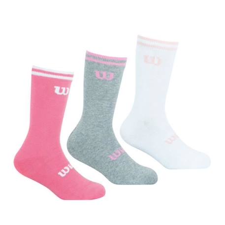 WILSON LOT DE 3 PAIRES DE CHAUSSETTES WILSON BLANC ROSE GRIS Rose FILLE ROSE 1 - vertbaudet enfant 