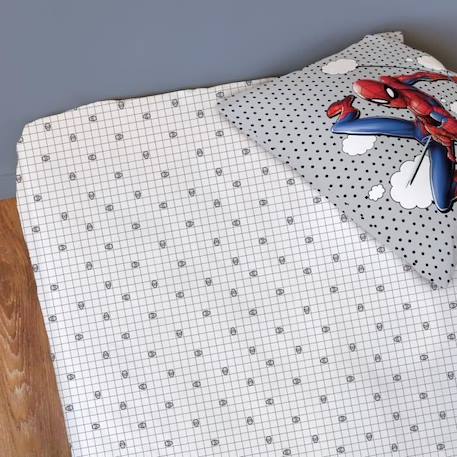 Drap-housse imprimé 100% coton, SPIDERMAN HERO. Taille : 90x190 cm GRIS 2 - vertbaudet enfant 