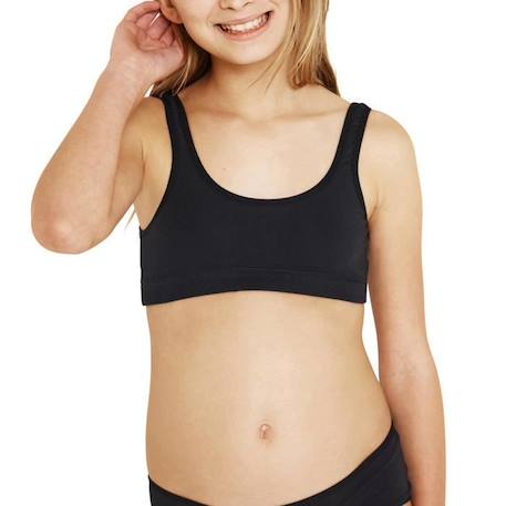 ATHENA Lot de 2 brassières  Mode Girl by Noir FILLE NOIR 3 - vertbaudet enfant 