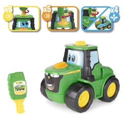 Tracteur interactif Johnny Key & Go - John Deere - Sons et lumières uniques - Pour enfant dès 18 mois  - vertbaudet enfant