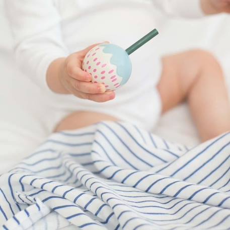 lot de langes Bleu pour bébé BLANC 4 - vertbaudet enfant 