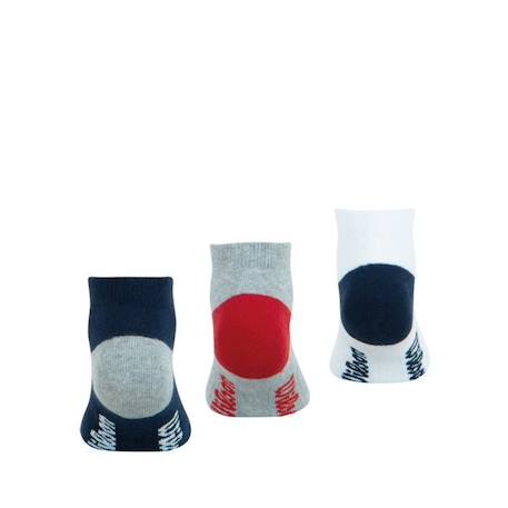 Chaussettes basses Wilson - Lot de 3 paires - Bleu - Garçon BLEU 3 - vertbaudet enfant 