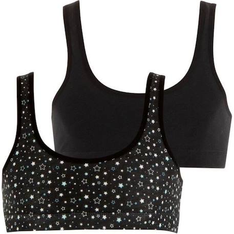 Fille-ATHENA Lot de 2 brassières  Mode Girl by Noir FILLE