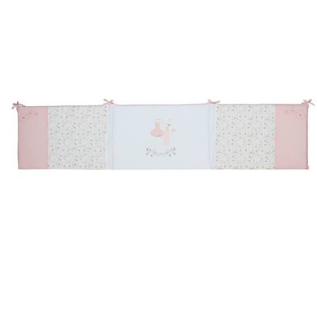 Tour de lit 40x180 cm Rose et Lili BLANC 1 - vertbaudet enfant 