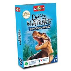 Jouet-Jeux de société-Jeux classiques et de réflexion-Jeu de cartes - BIOVIVA - Bioviva Défis Nature Dinosaures 2 version 2022 - Enfant - 25 min - Mixte