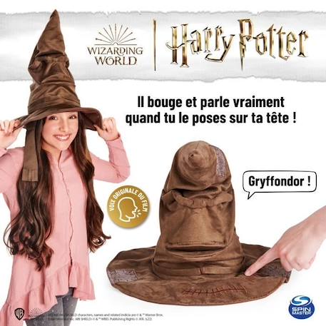 Chapeau Magique Interactif - Wizarding World - Choix de Maison - Gryffondor - Serpentard - Serdaigle - Poufsouffle MARRON 4 - vertbaudet enfant 