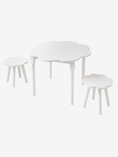 Lot de 2 tabourets + table fleurs  - vertbaudet enfant