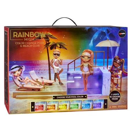 Rainbow High - Beach Club et Piscine Lumineuse – Pour poupées Mannequin - Dès 6 ans BEIGE 5 - vertbaudet enfant 