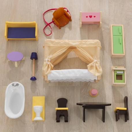 KidKraft - Maison de poupées en bois Savannah avec 13 accessoires inclus BLANC 3 - vertbaudet enfant 