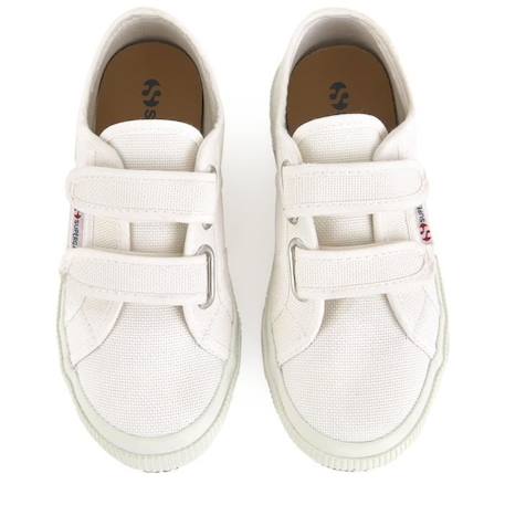 Baskets - SUPERGA - 2750 Velcro - Enfant - Blanc - Tige en toile BLANC 4 - vertbaudet enfant 