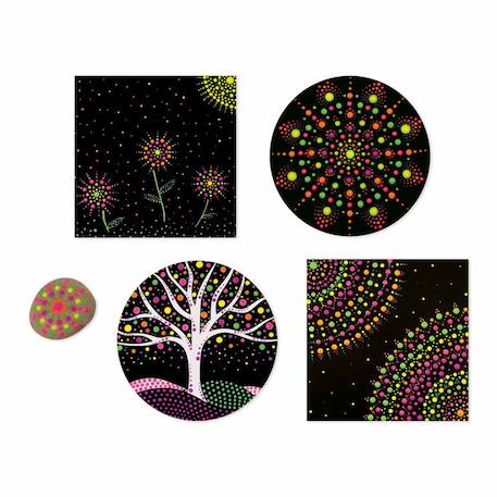 Kit Loisir Créatif Enfant JANOD I Love Creativity - Dots Painting - Décoration avec Peinture 3D - À partir de 8 Ans NOIR 2 - vertbaudet enfant 