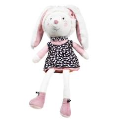 Doudou lapin grand mod¨le en velours blanc  - vertbaudet enfant