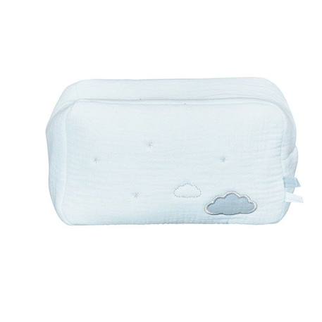 Trousse de toilette en coton Bio BLEU 1 - vertbaudet enfant 