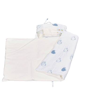 Matelas à  langer nomade en coton bio blanc BLANC 1 - vertbaudet enfant 