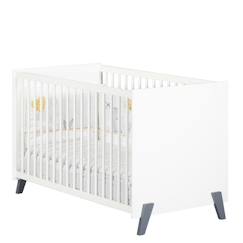 Lit bébé 120 x 60 en bois blanc  - vertbaudet enfant