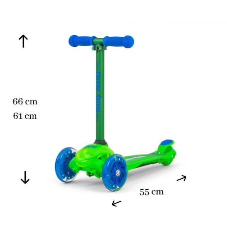 Scooter Zapp Green - Milly Mally - 3 roues - 24 mois - 2 ans - 20 kg VERT 2 - vertbaudet enfant 