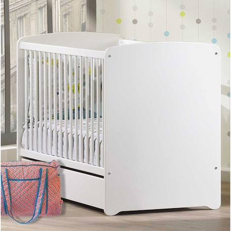 Tiroir pour lit bébé 120x60 en bois blanc BLANC 2 - vertbaudet enfant 