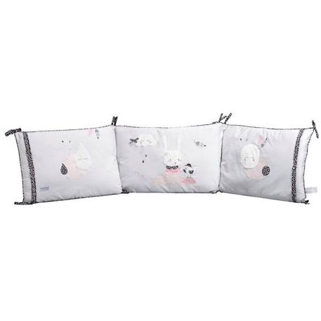 Tour de lit déhoussable - SAUTHON - Blanc - Coton - 180x40cm BLANC 1 - vertbaudet enfant 