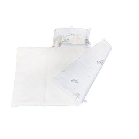 Matelas à  langer nomade en coton Bio blanc BLANC 2 - vertbaudet enfant 