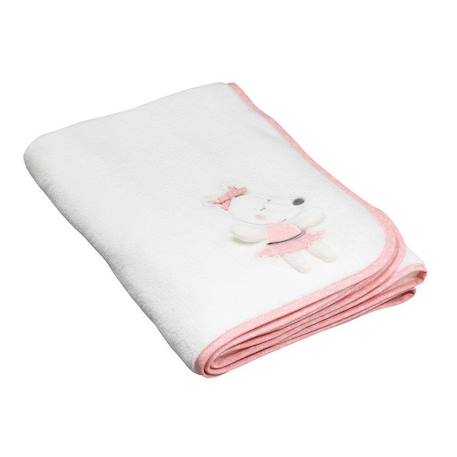 Couverture bébé - SAUTHON - Lilibelle - Blanc - 75x100cm - Polyester BLANC 1 - vertbaudet enfant 