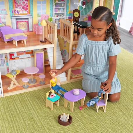 KidKraft - Maison de poupées en bois Grand View avec 34 accessoires inclus- EZ Kraft ROSE 5 - vertbaudet enfant 