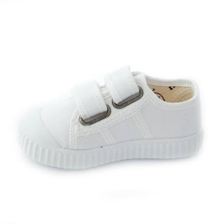 VICTORIA Baskets 36606 Velcro Blanc Enfants BLANC 3 - vertbaudet enfant 