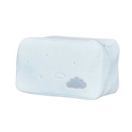 Trousse de toilette en coton Bio BLEU 2 - vertbaudet enfant 