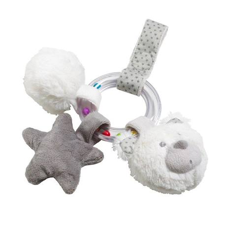 Hochet - SAUTHON - Ours en velours gris - Mixte - 1 mois et plus - 7x7x5cm GRIS 1 - vertbaudet enfant 