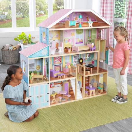 KidKraft - Maison de poupées en bois Grand View avec 34 accessoires inclus- EZ Kraft ROSE 6 - vertbaudet enfant 