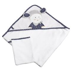 Linge de maison et décoration-Sortie de bain bébé merlin - SAUTHON - 75x75cm - Blanc - Mixte