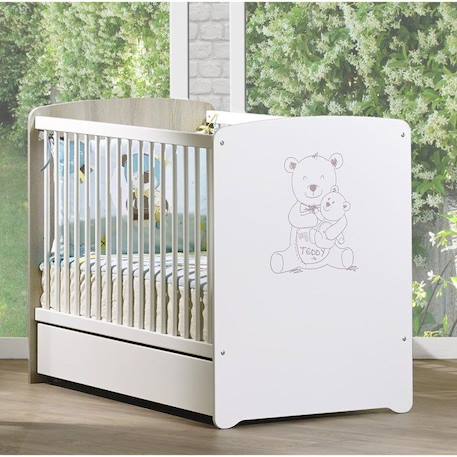 Tiroir pour lit bébé 120x60 en bois blanc BLANC 2 - vertbaudet enfant 