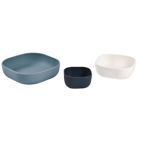 BEABA, Lot de 3 bols repas enfants silicone gigogne, bleu BLEU 4 - vertbaudet enfant 