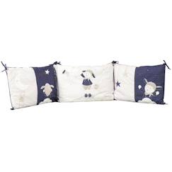 Tour de lit bébé déhoussable - SAUTHON - Merlin - Blanc - Coton - 180x40cm  - vertbaudet enfant