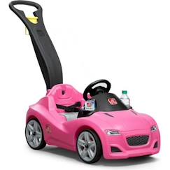 Jouet-Jeux de plein air-Tricycles, draisiennes et trottinettes-Voiture Enfant Porteur Auto Step2 Whisper Ride Rose | Véhicule Jouet avec Barre de Poussée dès 1.5 ans