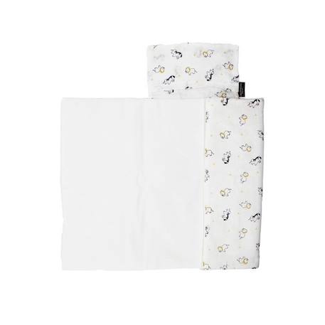 Matelas à  langer de voyage 68x45cm en coton bio blanc BLANC 1 - vertbaudet enfant 