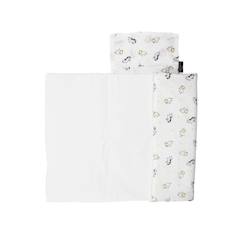 Matelas à  langer de voyage 68x45cm en coton bio blanc  - vertbaudet enfant