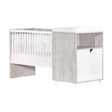 Lit Combiné - BABY PRICE - Scandi Gris - Evolutif - 120x60 en 90x190 GRIS 2 - vertbaudet enfant 