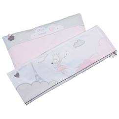 Linge de maison et décoration-Linge de lit bébé-Housse de couette-Parure de lit bébé - SAUTHON - Lilibelle - Coton - Rose - Rectangulaire