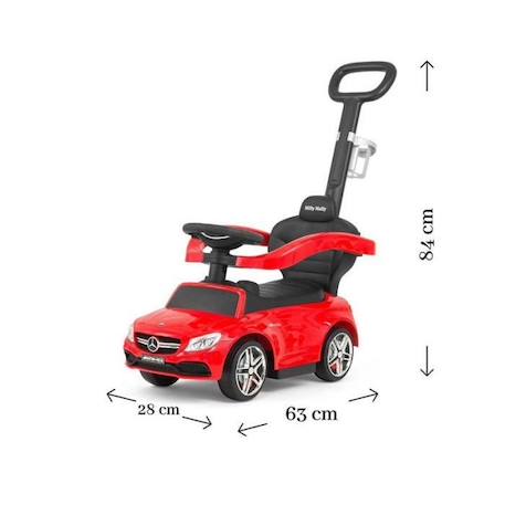 Porteur pour enfant Milly Mally Mercedes AMG C63 Rouge - Développe la motricité - Barre de poussée amovible ROUGE 4 - vertbaudet enfant 